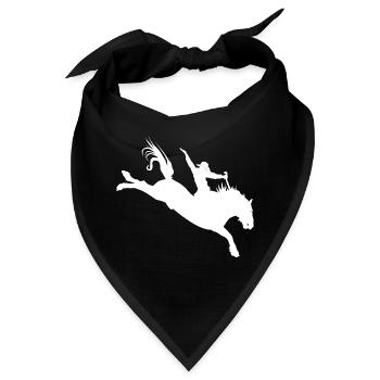 Rodeo Silhouette – Westernreiten - Bandana - Schwarz - Vorne