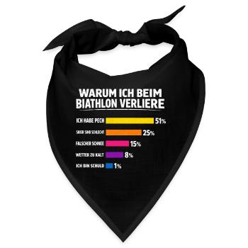 Biathlon Geschenk Für alle die verlieren - Bandana - Schwarz - Vorne