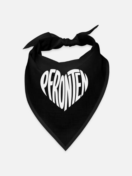 Pfronten Allgäu Herzform Typo - Bandana - Schwarz - Vorne