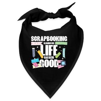 Scrapbooking Erinnerungen - Bandana - Schwarz - Vorne
