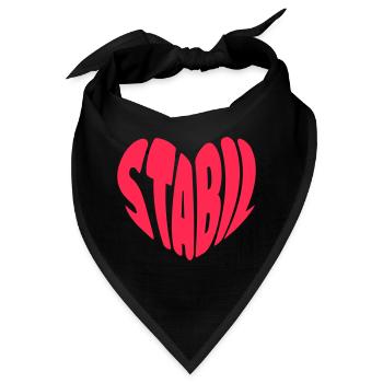 STABIL - HERZ - Bandana - Schwarz - Vorne