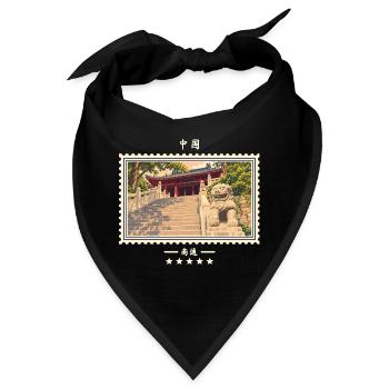 China Nantong Vintage Reisemarke - Bandana - Schwarz - Vorne