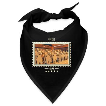 China Xuzhou Vintage Reisemarke - Bandana - Schwarz - Vorne