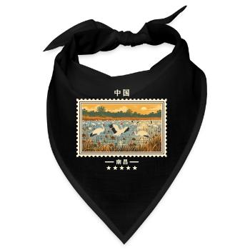 China Nanchang Vintage Reisemarke - Bandana - Schwarz - Vorne