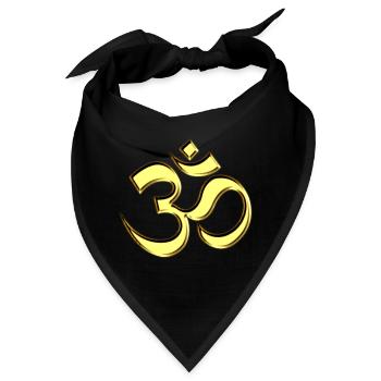 OM Mantra, AUM Symbol, Yoga, Buddhismus - Bandana - Schwarz - Vorne