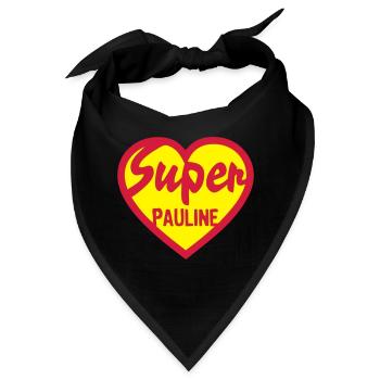 Herz Herz Super pauline - Bandana - Schwarz - Vorne