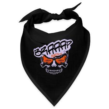Braaap BIG Skull - Bandana - Schwarz - Vorne
