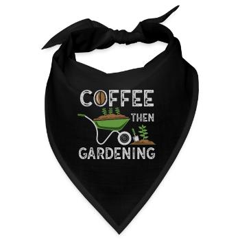 Kaffee Blumen Kräuter Garten Pflanzen Gärtnerei - Bandana - Schwarz - Vorne