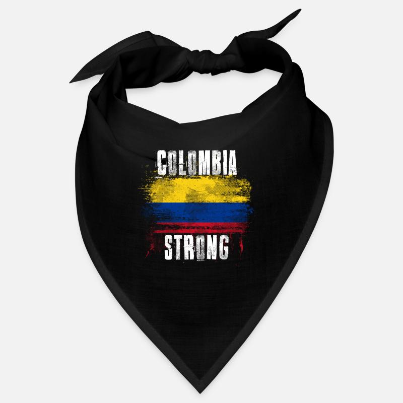 Colombia Strong Distressed Graffiti Flag Bandana