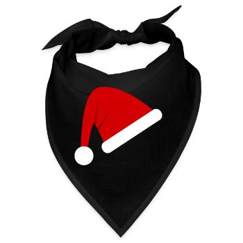 Nikolaus Weihnachtsmütze - Bandana - Schwarz - Vorne