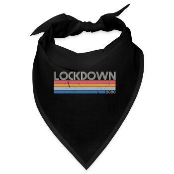 Vintage Lockdown Social Distancing 2020 - Bandana - Schwarz - Vorne