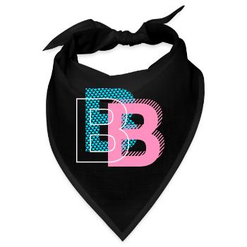 B wie Buchstabe - Bandana - Schwarz - Vorne