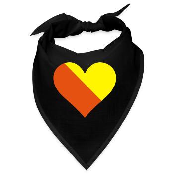 LENS Herz - Bandana - Schwarz - Vorne