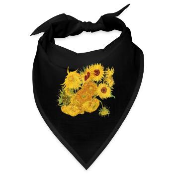 Vincent van Gogh Sonnenblumen Sweater Gogh Shirt - Bandana - Schwarz - Vorne