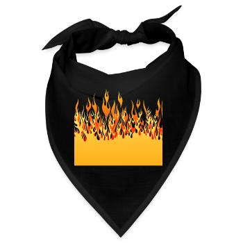 Feuer Flamme Flamme Wand - Bandana - Schwarz - Vorne