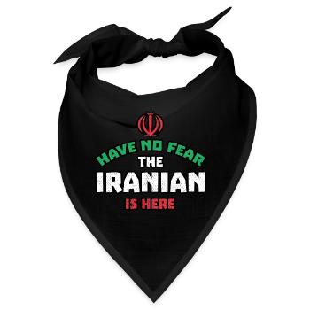 Iran Geschenk für Iraner, iranische Wurzeln - Bandana - Schwarz - Vorne