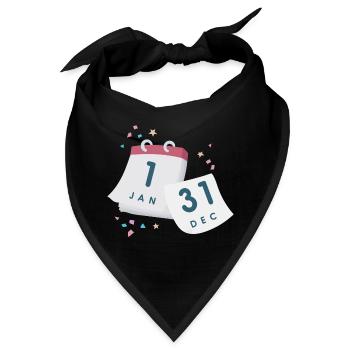Kalender Silvester - Bandana - Schwarz - Vorne