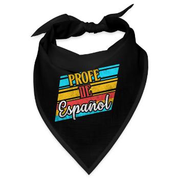 Profe De Espanol Spanisch Lehrer Geschenke Kostüm - Bandana - Schwarz - Vorne