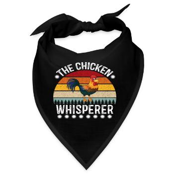 The Chicken Whisperer Chickens lover - Bandana - Schwarz - Vorne
