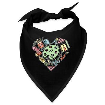 Malerei Künstler Kunstlehrer malerei - Bandana - Schwarz - Vorne