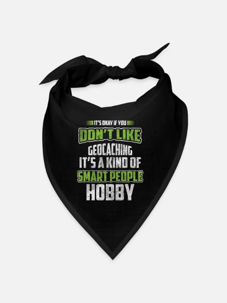 Geocacher Treasure Outdoor Nature - Bandana - black - Front