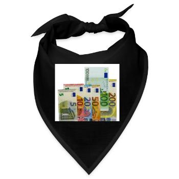 euro banknotes - Bandana - Schwarz - Vorne