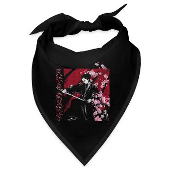 Kirschblüte - Bandana - Schwarz - Vorne