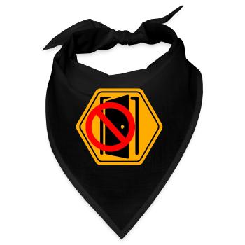 Tuer schliessen bitte | Tür schließen bitte - Bandana - Schwarz - Vorne