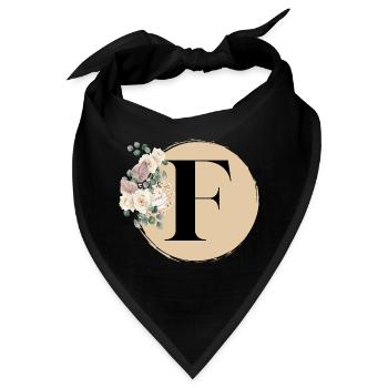 Buchstabe F - Bandana - Schwarz - Vorne
