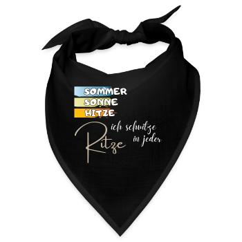 witziger Spruch: Sommer Sonne Hitze Geschenkidee - Bandana - Schwarz - Vorne