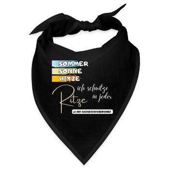 Sommer Sonne Hitze ich schwitze in jeder Ritze fun - Bandana - Schwarz - Vorne