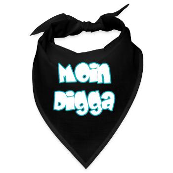 Moin Digga - Bandana - Schwarz - Vorne
