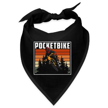 Pocketbike Biker Zweirad Matsch - Bandana - Schwarz - Vorne