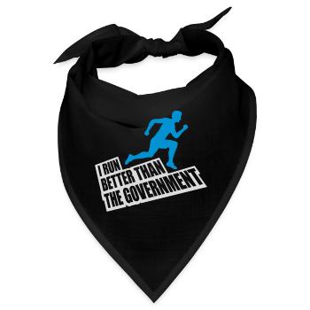 run better than government - Bandana - Schwarz - Vorne