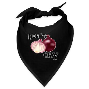 dont cry Zwiebel Liebeskummer - Bandana - Schwarz - Vorne