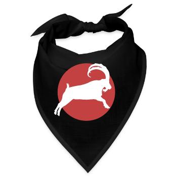 Steinbock - Bandana - Schwarz - Vorne