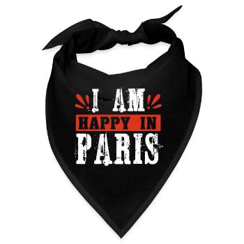 ICH BIN GLÜCKLICH IN PARIS - Bandana - Schwarz - Vorne