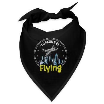 Flugzeug Flugplatz Flugsport Segelflieger - Bandana - Schwarz - Vorne