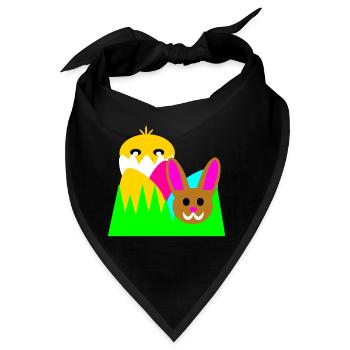 Bild für Ostern - Bandana - Schwarz - Vorne