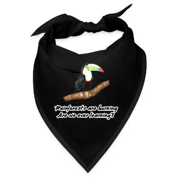 Regenwälder brennen - Bandana - Schwarz - Vorne