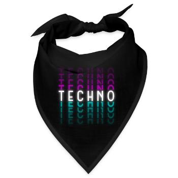 Rave Techno Musik Musik Dubstep - Bandana - Schwarz - Vorne