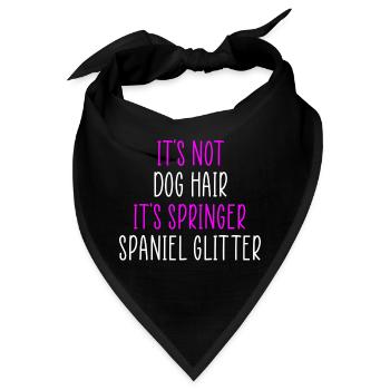 Springer Spaniel Glitzer - Bandana - Schwarz - Vorne