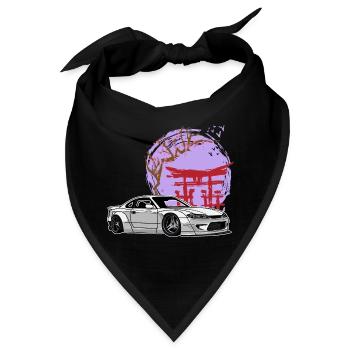 JDM Sakura Japan Tuning Auto Legende 90s - Bandana - Schwarz - Vorne