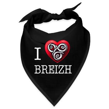 I love breizh triskel von i love bretagne - Bandana - Schwarz - Vorne