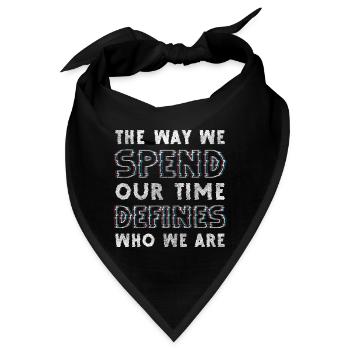 Sanduhr Lebenszeit Kunst Countdown - Bandana - Schwarz - Vorne