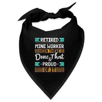 Bergbau Arbeiter Kohle - Bandana - Schwarz - Vorne