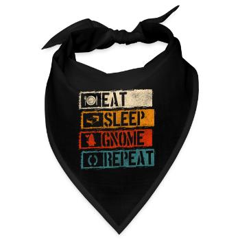 Wichtel Gartenzwerg Zipfelmütze - Bandana - Schwarz - Vorne