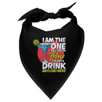 Bar Kellner Shaker Humor - Bandana - Schwarz - Vorne