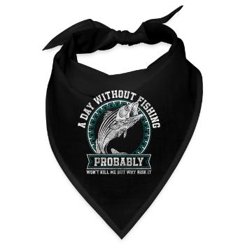 Angler Fischen Köder - Bandana - Schwarz - Vorne