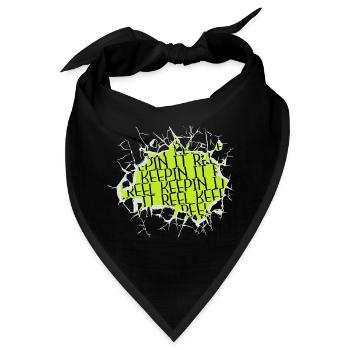 husband fisher fishing fishing fishing hook happy - Bandana - Schwarz - Vorne
